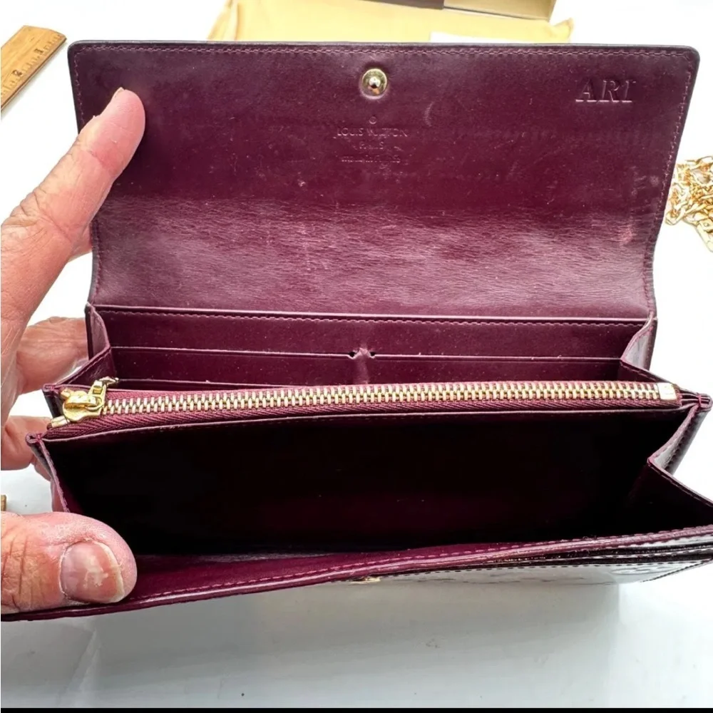 Authentic LOUIS VUITTON Rouge Fauviste Monogram Burgundy Vernis Patent Leather